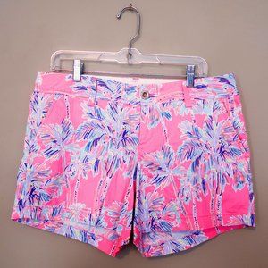 Lilly Pulitzer Callahan Shorts in Hot Pink Palms